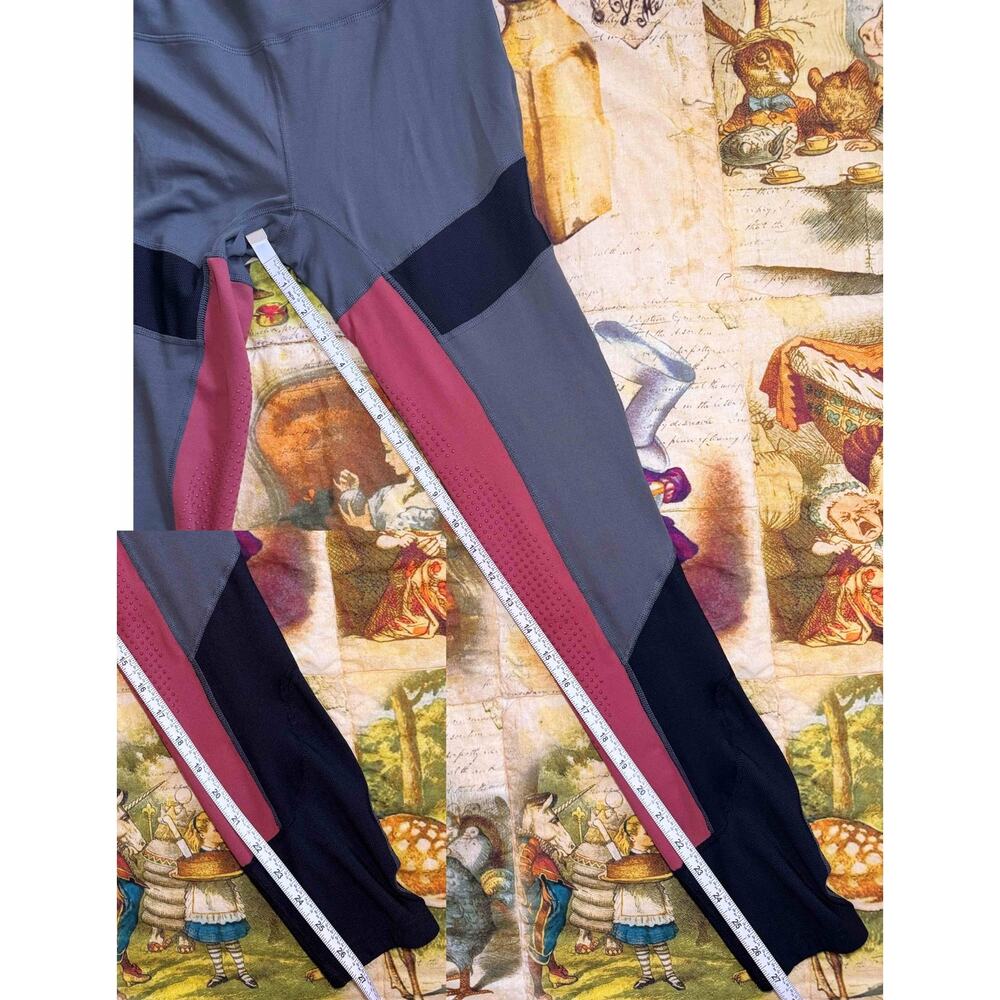 Horseware Ireland High Waist Grip Riding Tights Breeches XS Charcoal/Redwood - Picture 8 of 13